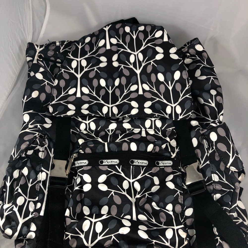 LeSportsac backpack, leaf pattern